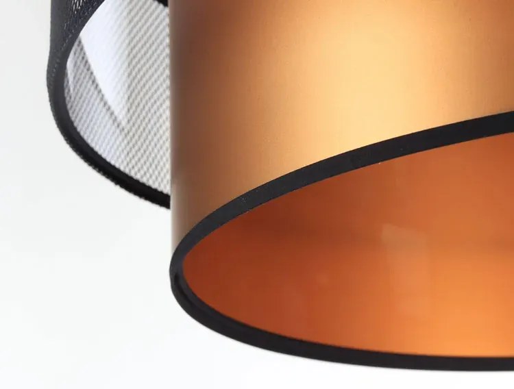 Miedziano-czarna lampa wisząca nad stół z siatką - 4X S421 R3-C25