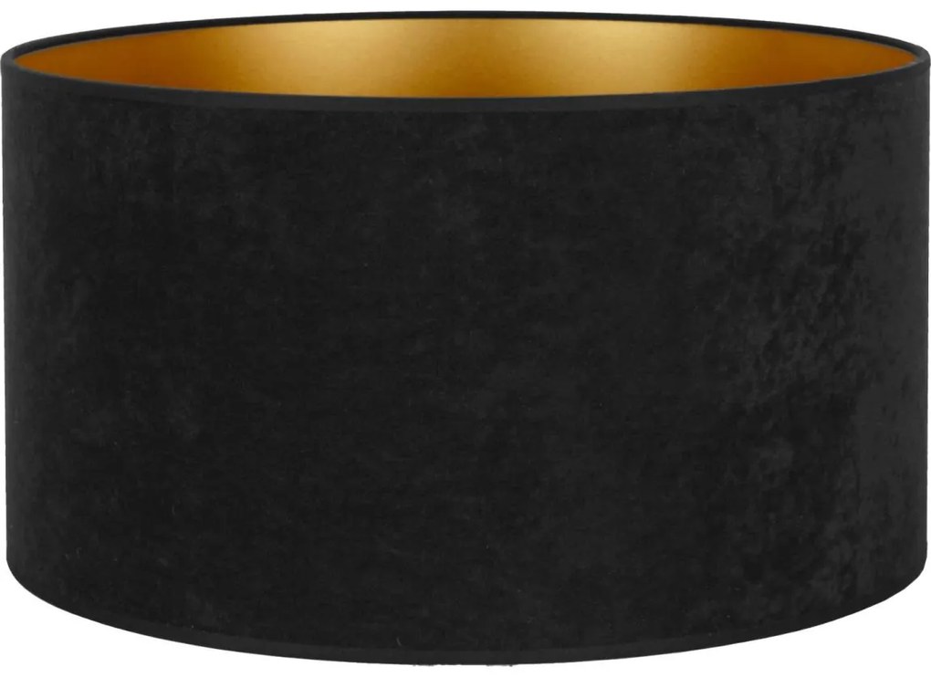 Duolla - Uniwersalny klosz VELVET E27 pr. 35 cm czarno-złoty