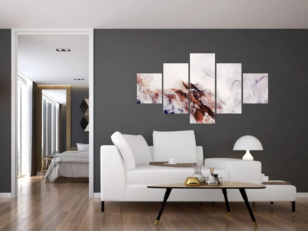 Obraz - Fioletowy marmur N⁰1 (125x70 cm)
