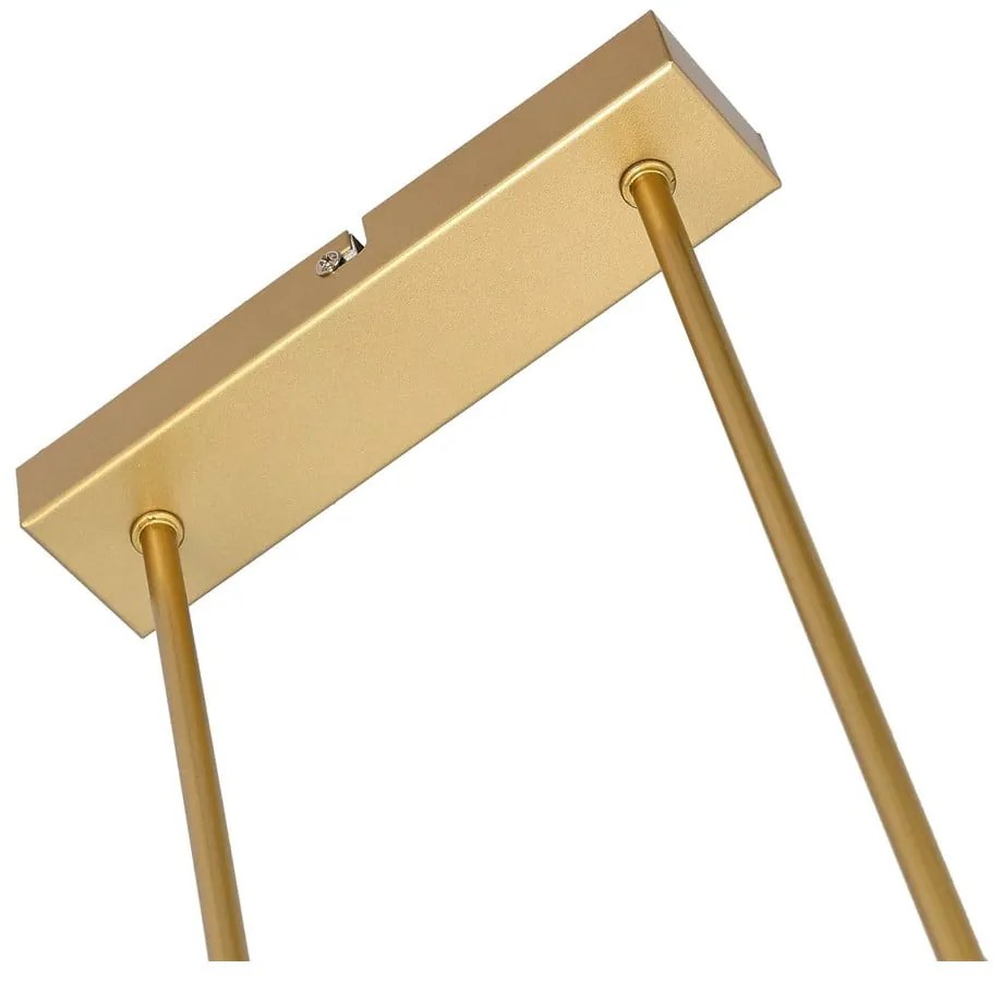 Lampa wisząca w biało-złotym kolorze ze szklanym kloszem Kama – Candellux Lighting