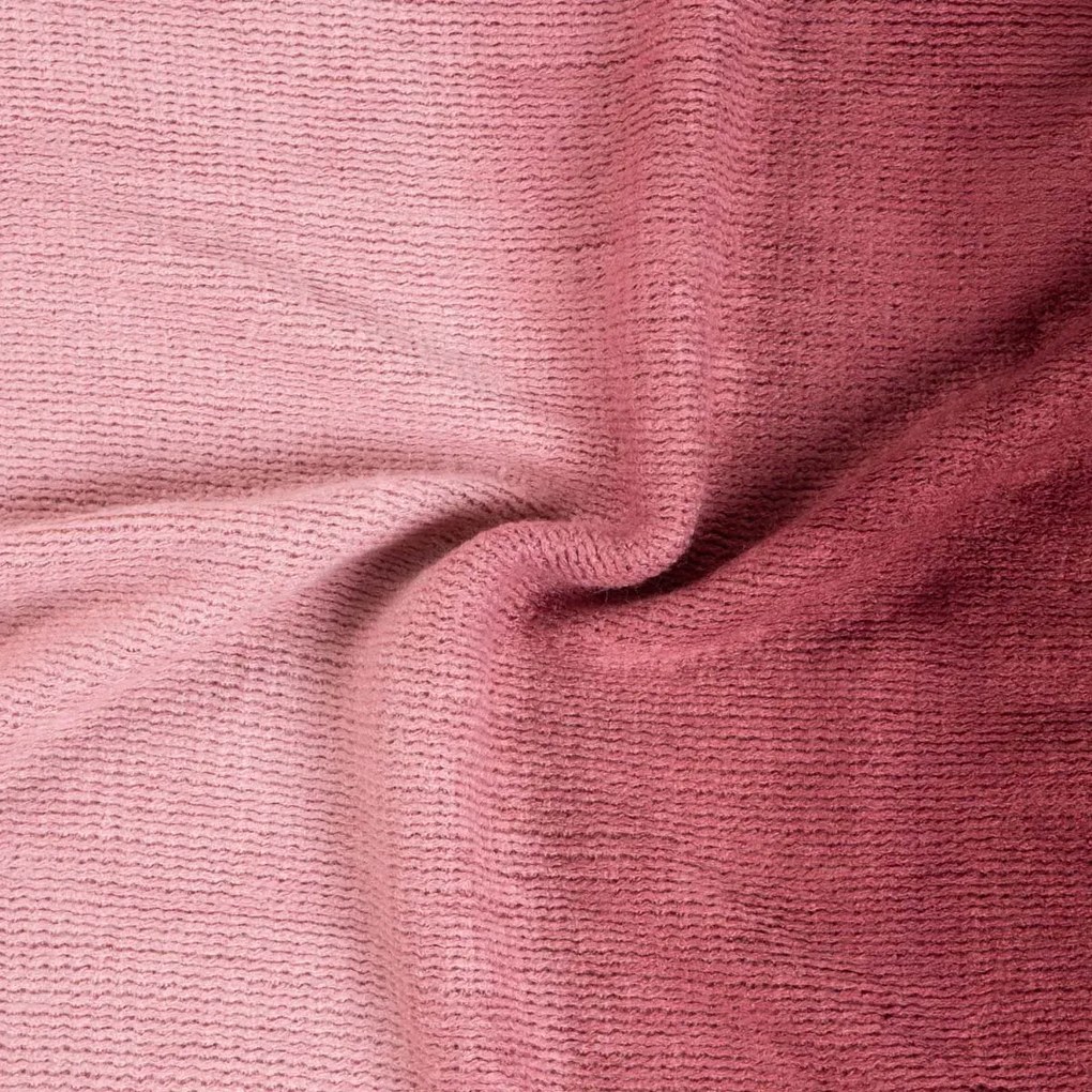 Koc FINNS ombre miękki burgundowy z frędzlami 130x170cm HOMLA