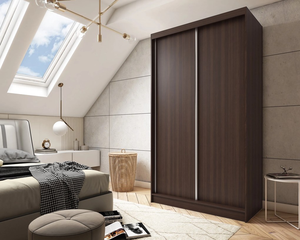 Szafa Przesuwna SOFIA 120 cm Szafa Dwudrzwiowa Wenge