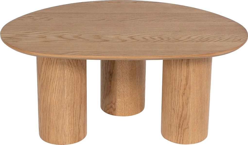 Stolik kawowy z okleiną dębową - Jasny naturalny - OSINAR