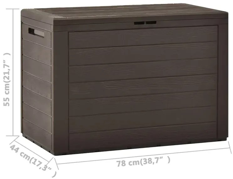 Brązowa zamykana skrzynia ogrodowa D9-G51