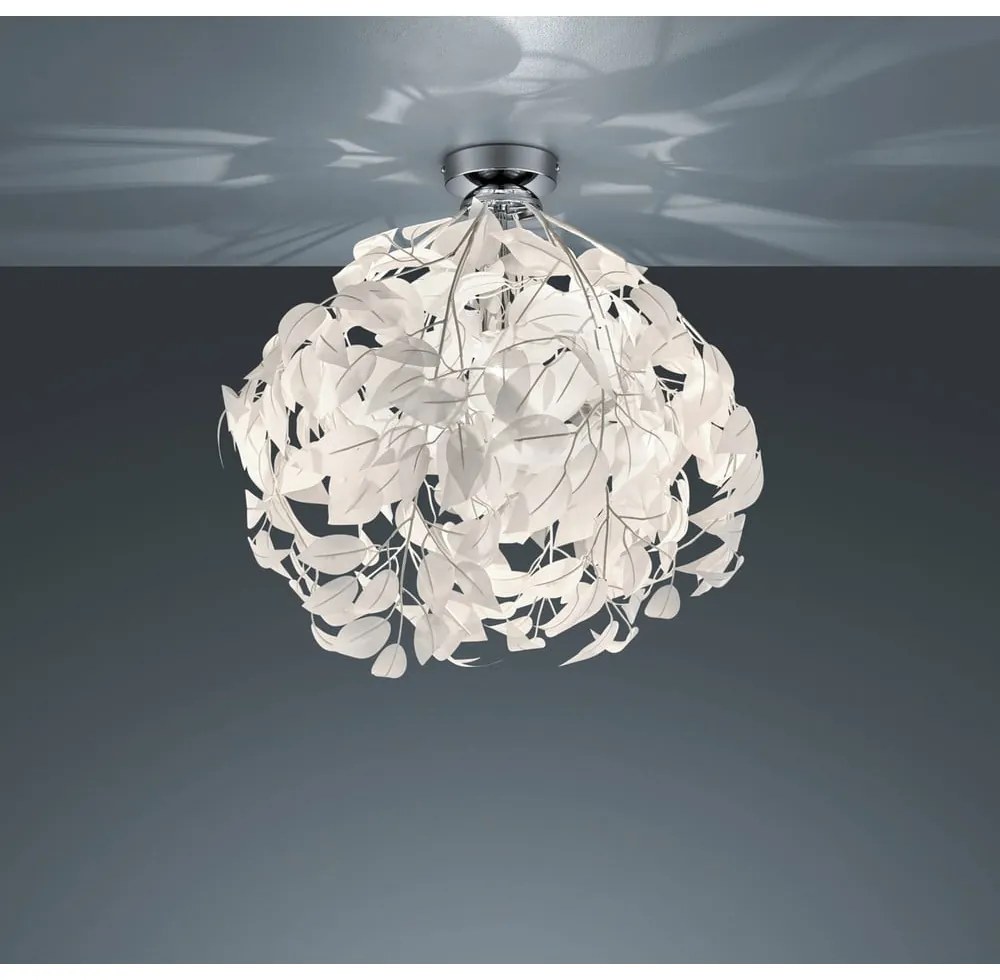Biała lampa sufitowa Trio Leavy, wys. 58 cm