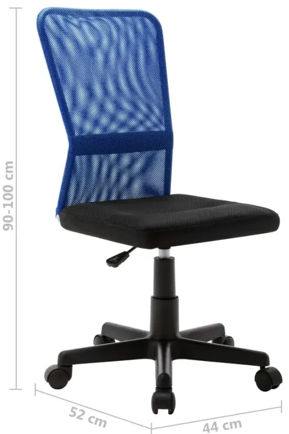 Obrotowe czarno-niebieskie biurowe krzesło T2-S38