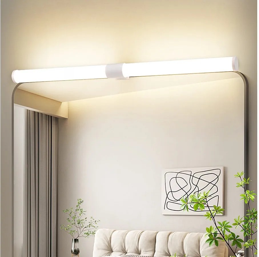 NETTLIFE 8W 60CM LED Lustro Łazienkowe Światło Białe Ścienne Lampa Łazienkowa Zacisk Wodoodporny IP44 4000K