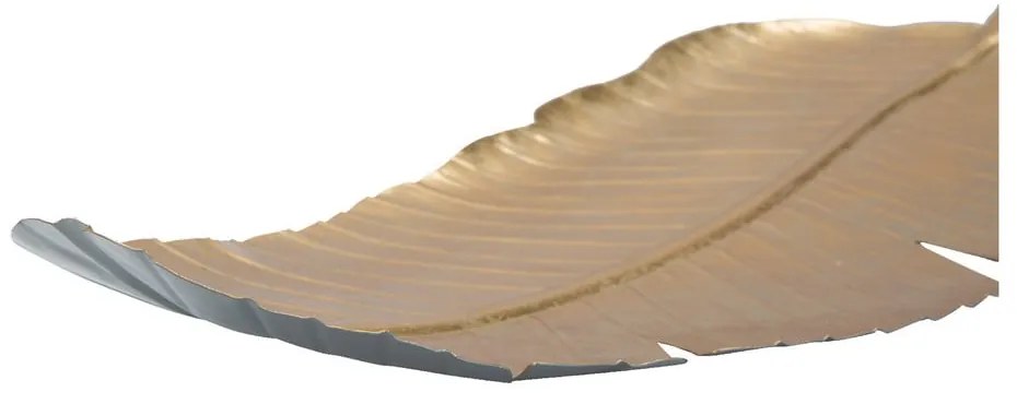 Dekoracja w złotym kolorze Mauro Ferretti Leaf, 55,5x18 cm