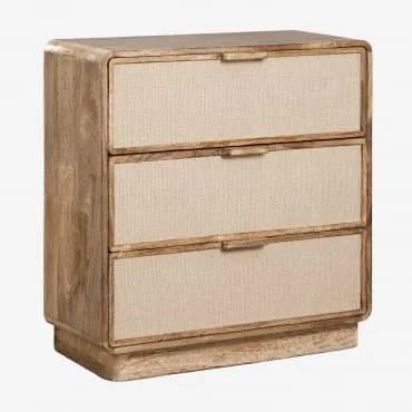 Komoda 80x40 Cm Z Drewna Mango, Mdf I Juty Abrams Drewno Mango - Sklum