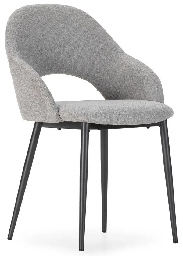 Jasnoszare tapicerowane krzesła zestaw 2 szt. Lia – Marckeric