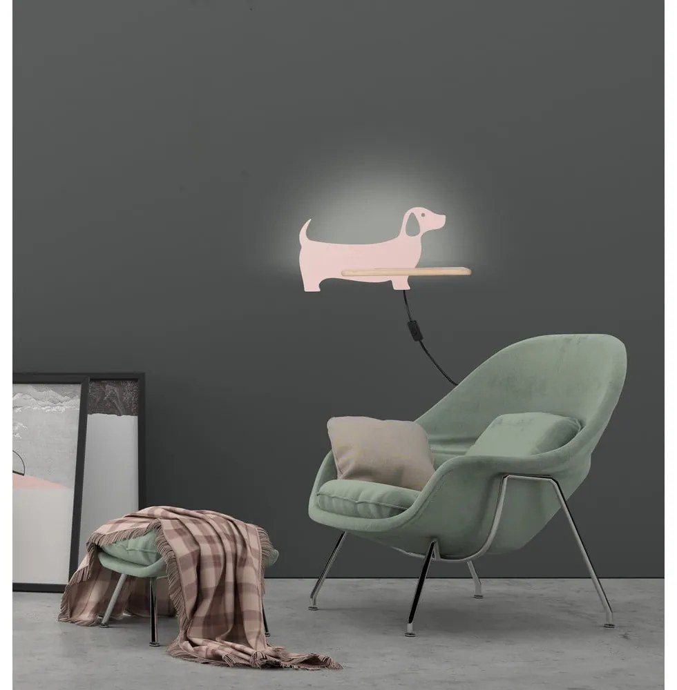 Różowa lampa dziecięca Dog – Candellux Lighting