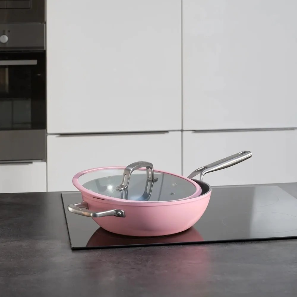 Patelnia z pokrywką/z powłoką ceramiczną wok ø 28 cm Meda 3.0 – FABINI