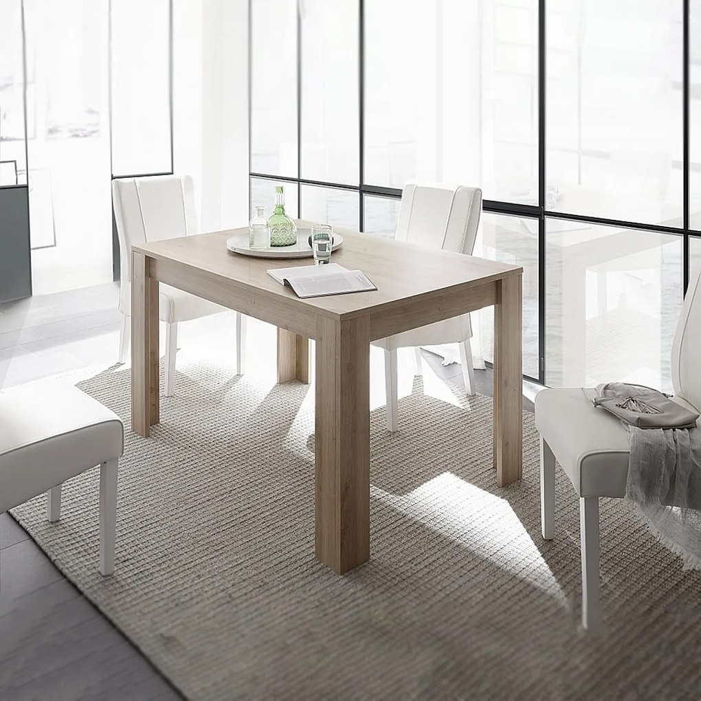 Nowoczesny stół rozkładany "Firenze" z drewna dębowego cm 137/185 x90 79h
