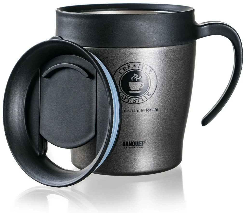 Banquet Kubek termiczny podróżny TAZZA 330 ml,antracytowy