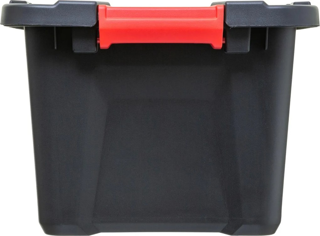 Pojemnik plastikowy z pokrywką, z zawiasami