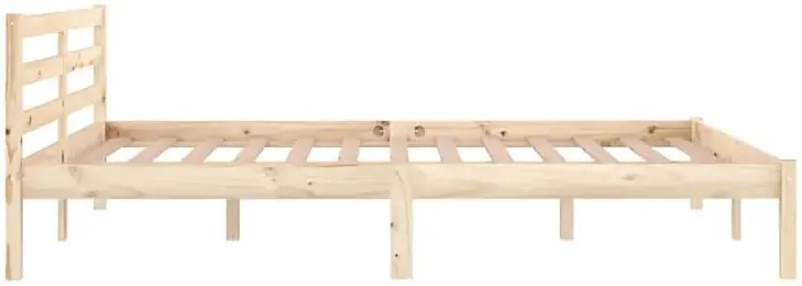 Podwójne sosnowe łóżko z zagłówkiem 140x200 - Jaxo 5X