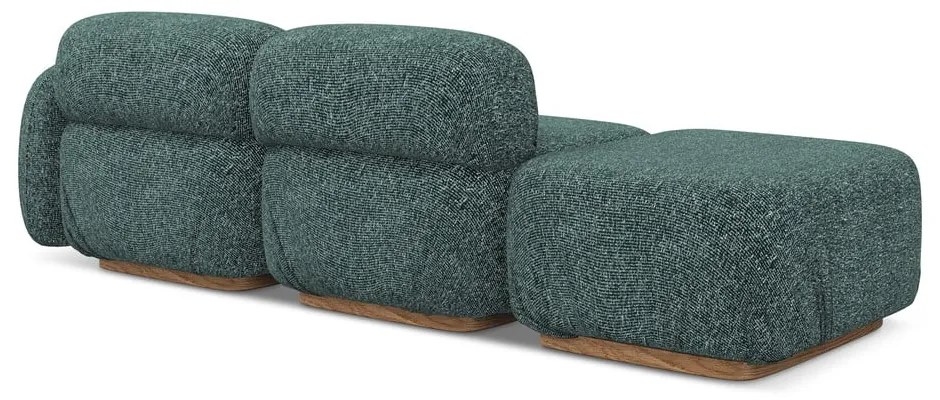 Turkusowy szezlong modułowy (prawostronny) Ailani – Makamii