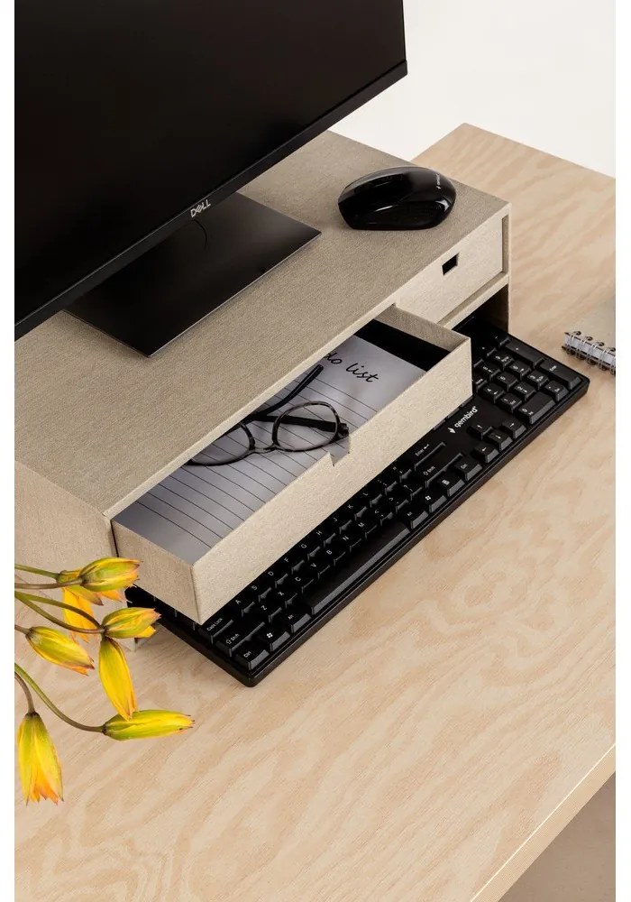 Kartonowy organizer na dokumenty z szufladką Ted Canvas Paper Laminate – Bigso