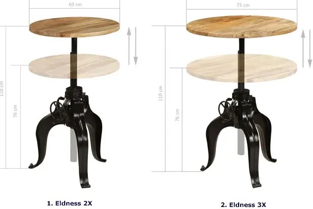 Okrągły stolik barowy 75x110 – Etis 3X