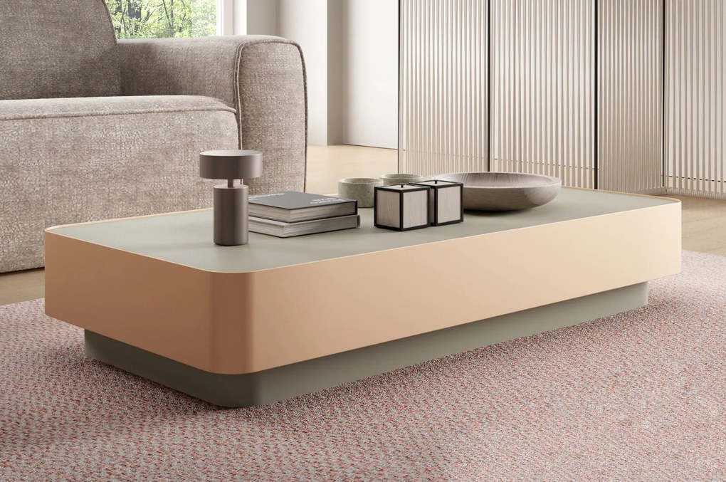 Designerski stolik do salonu niski Linea, 120x60 cm