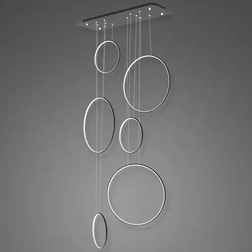 Designerska lampa wisząca Ledowe Okręgi No.8 In 90 cm