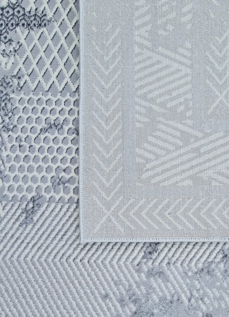Dywan vintage Beyond Ramki szary 80 cm x 150 cm