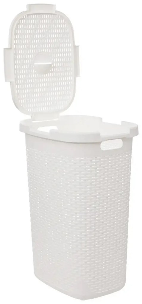 Wysoki kosz na pranie z plastiku, 60 l