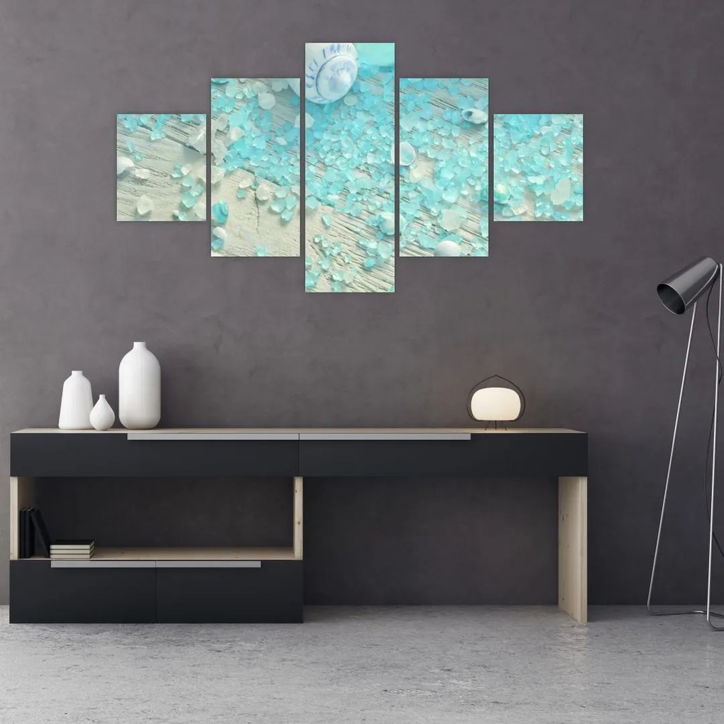 Obraz - Nadmorska atmosfera w turkusowych odcieniach (125x70 cm)
