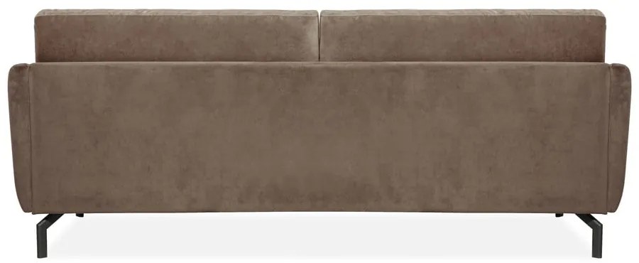 Brązowoszara sofa z aksamitnym obiciem Scandic Magic, szer. 230 cm