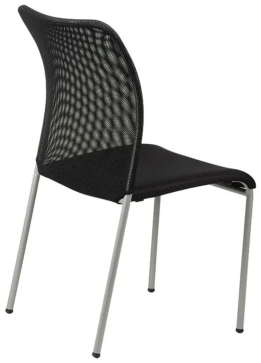 Krzesło biurowe HN-7502 czarne/aluminium STEMA