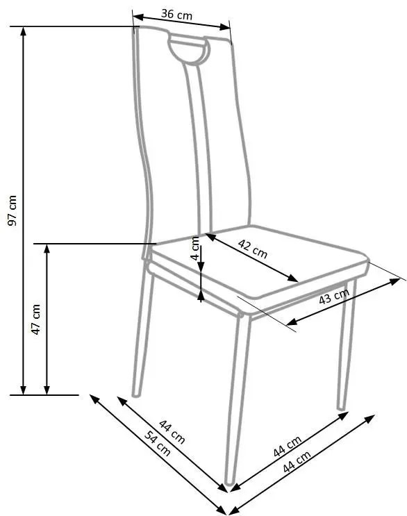 Popielate Metalowe Krzesło Tapicerowane Larson 3X