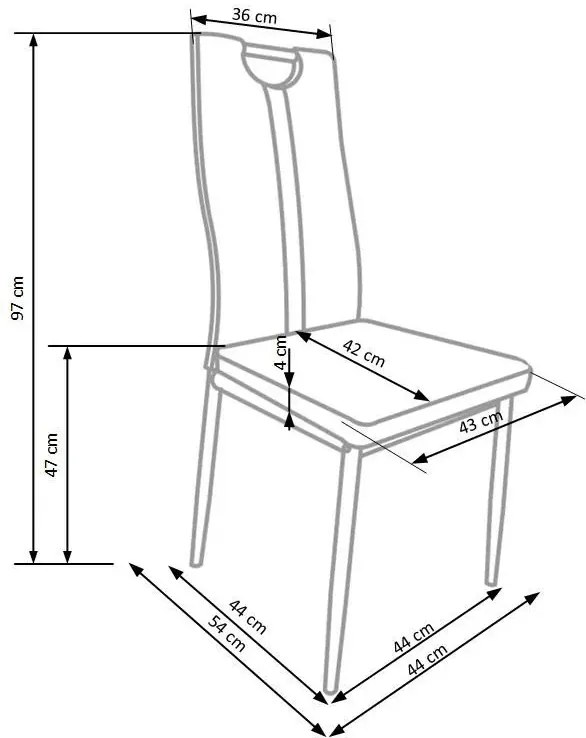 Popielate Metalowe Krzesło Tapicerowane T1-L42