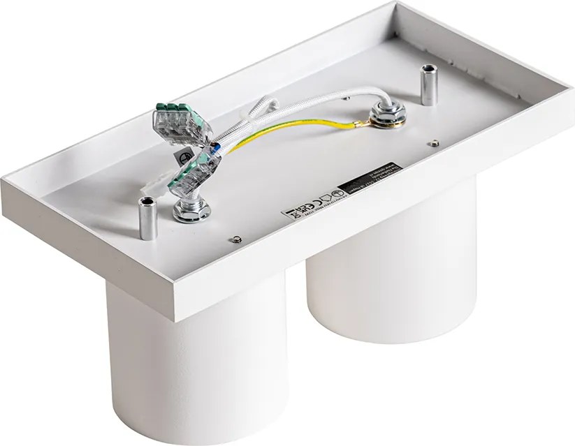 Nowoczesny plafon z reflektorami biały 2-światła - Tubo