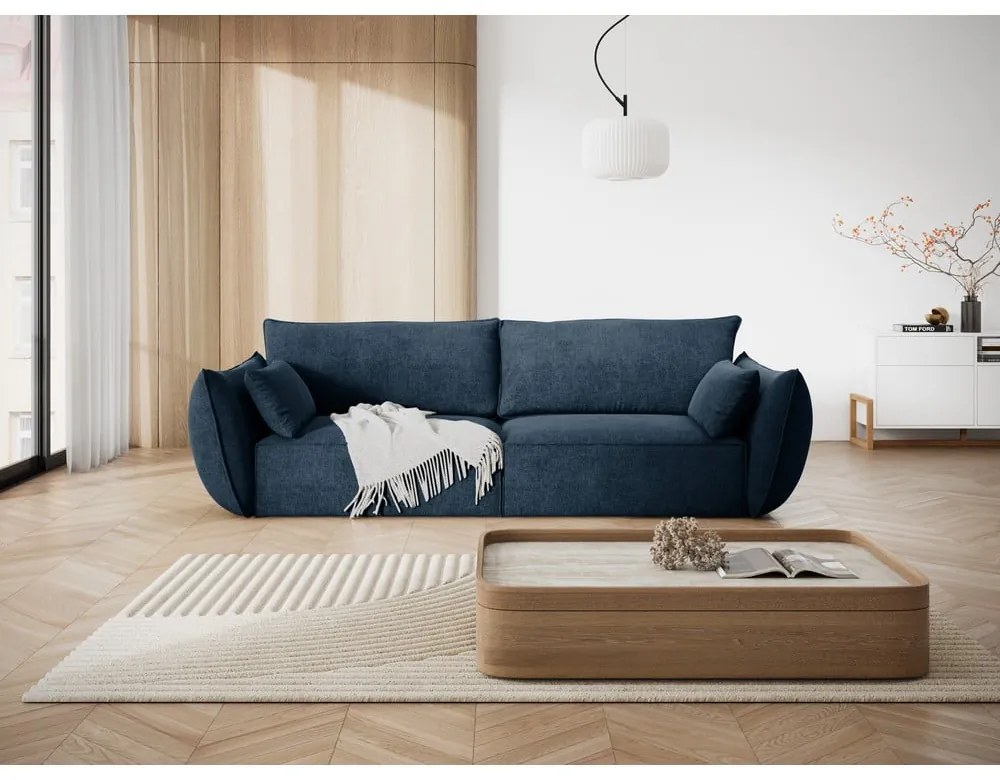 Ciemnoniebieska sofa 208 cm Vanda – Mazzini Sofas