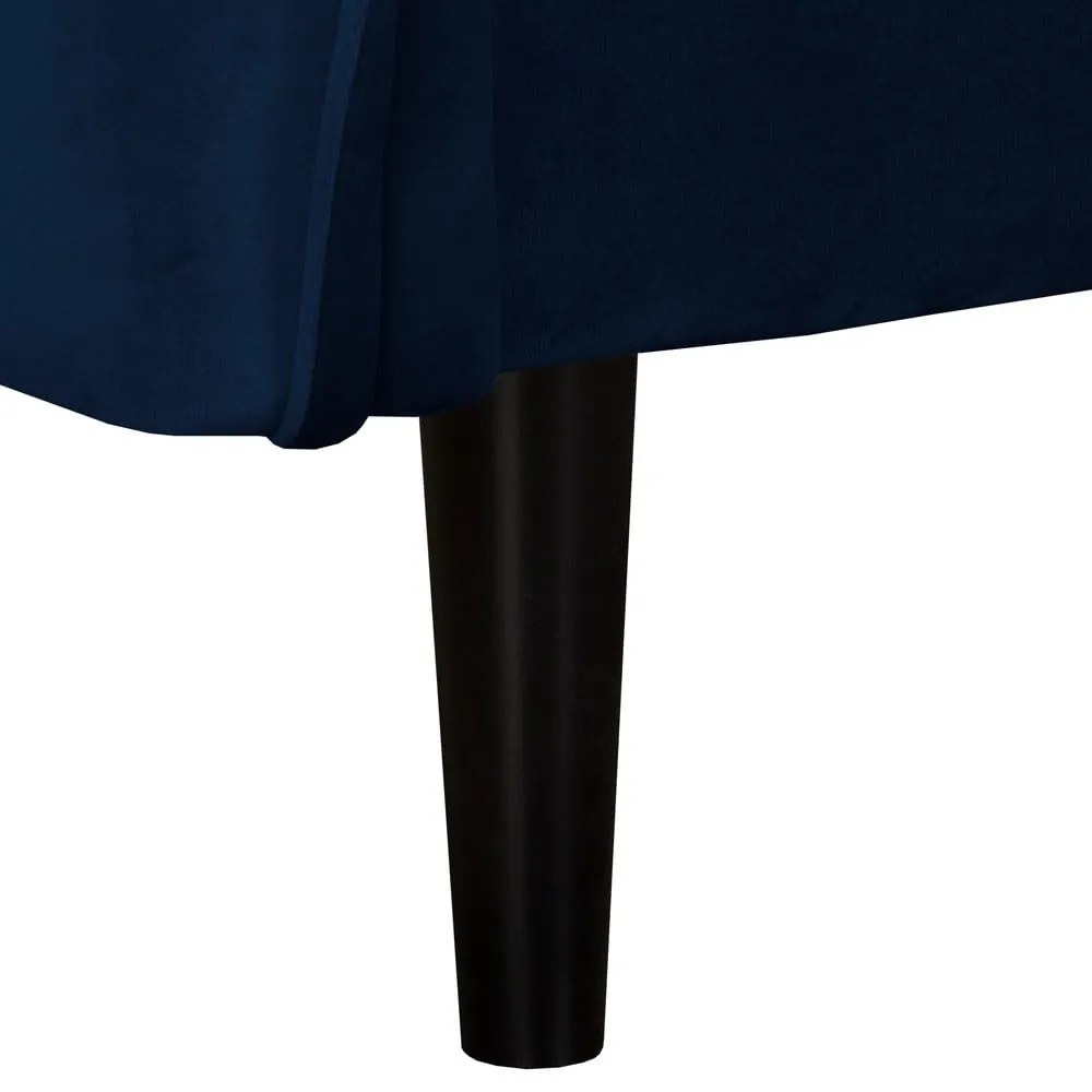 Ciemnoniebieska aksamitna sofa 138 cm Juli – Ropez