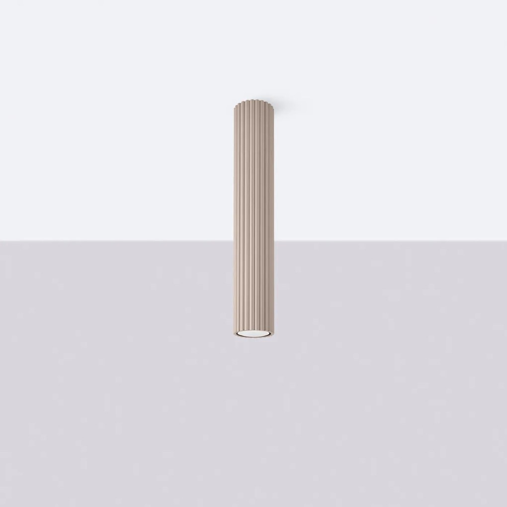 Plafon KARBON 40 taupe ryflowany SOLLUX  LIGHTING