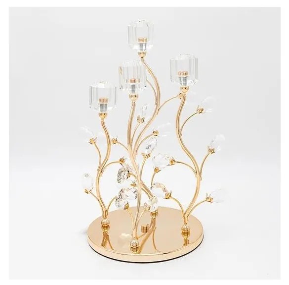 Świecznik dekoracyjny 20x36 cm złoty