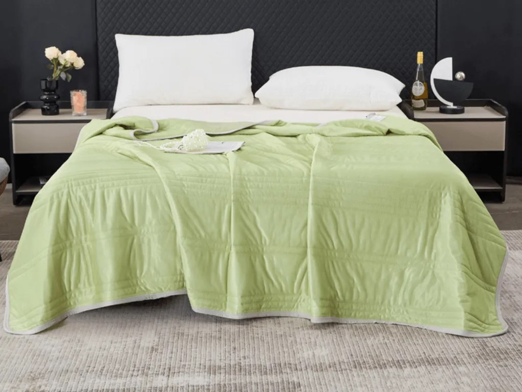 Chłodząca letnia kołdra CELIA, zielona Rozmiar: 200 x 220 cm