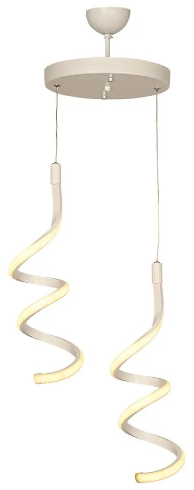 Biała metalowa lampa wisząca LED ø 25 cm Hilton – Squid Lighting