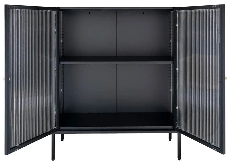 Czarna metalowa witryna 90x110 cm Adelaide – House Nordic