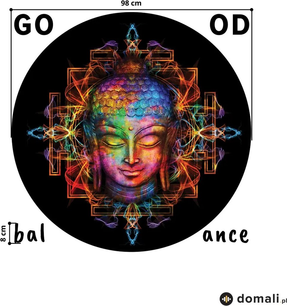 Naklejki na ścianę - Budda z napisem