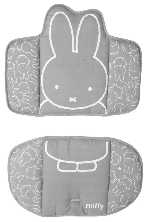 Szara wkładka do krzesełka do karmienia Miffy – Roba