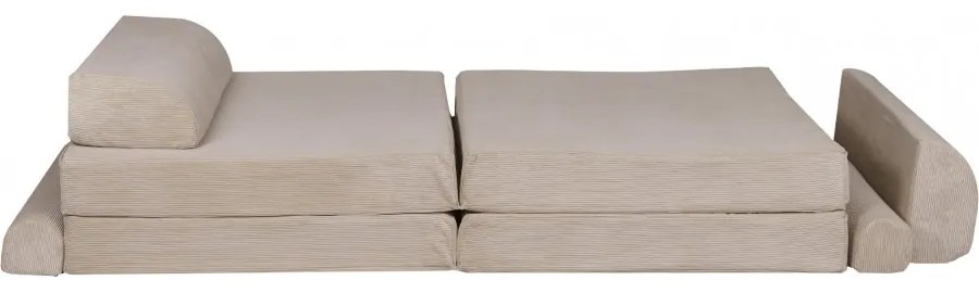 Slimcord sztruksowa sofa dziecięca, beżowa - meowbaby®