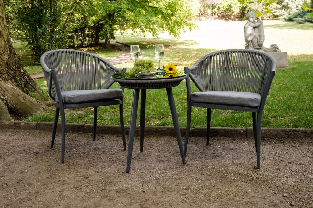 Krzesło ogrodowe z plecionym oparciem Breve