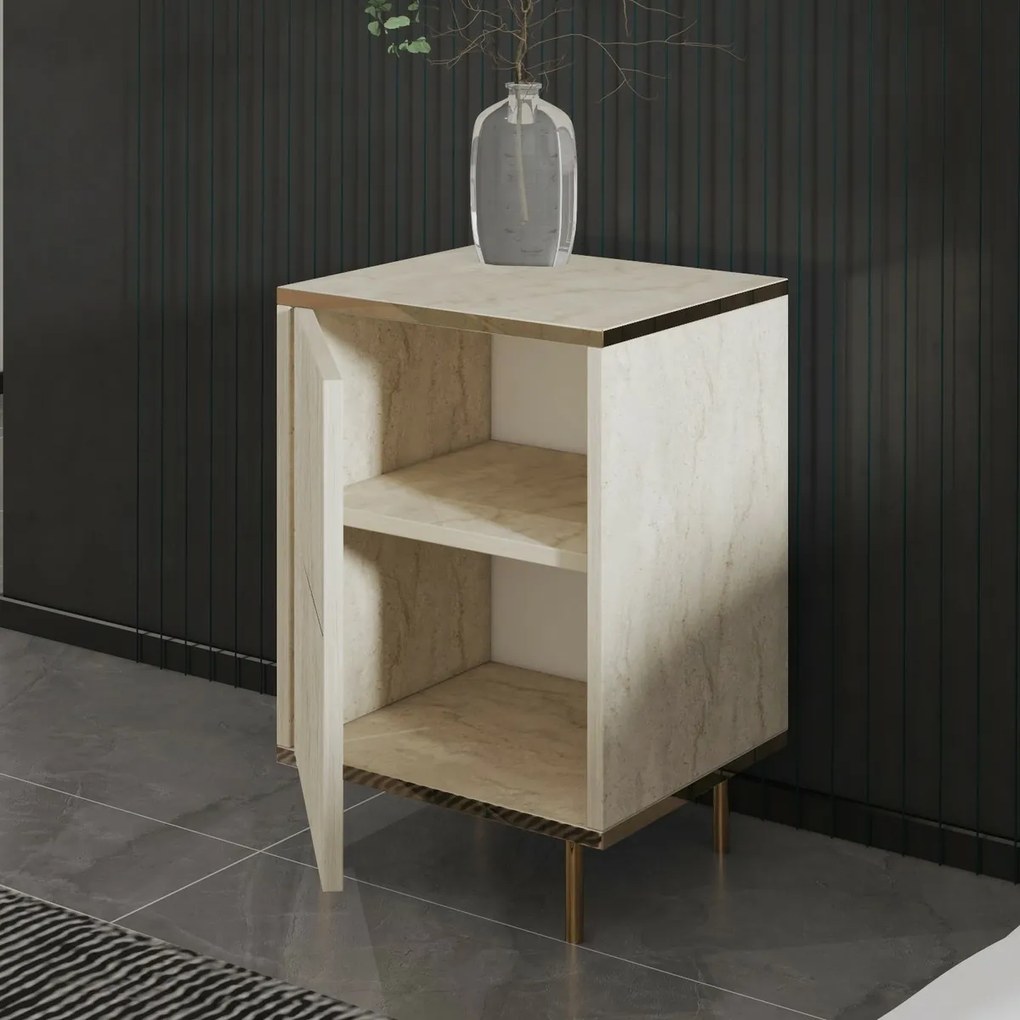 Szafka nocna Imaj Travertine and Gold