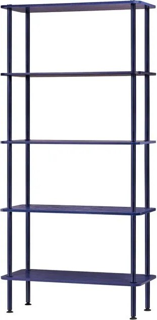 Niebieski regał w dekorze dębu 80x163x35 cm Teidi – noo.ma