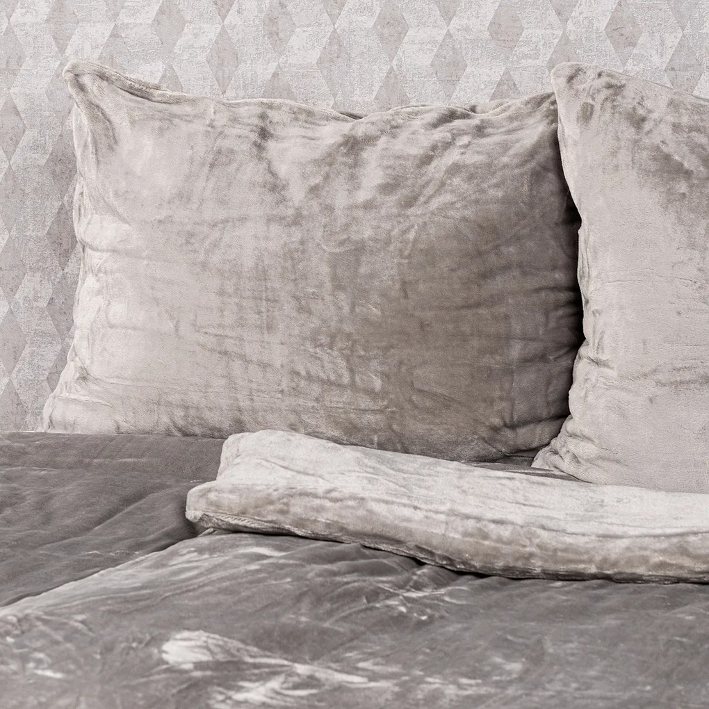 4Home pościel mikroflanela szary, 140 x 220 cm, 70 x 90 cm