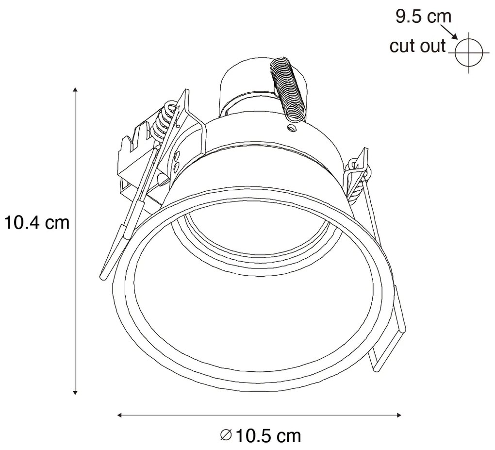 Zestaw 6 białych opraw LED GU10 70 mm IP44 - Dept Nowoczesny Oswietlenie wewnetrzne