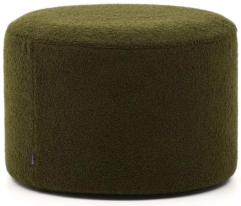 Zielony puf z materiału bouclé Kaeli – Kave Home