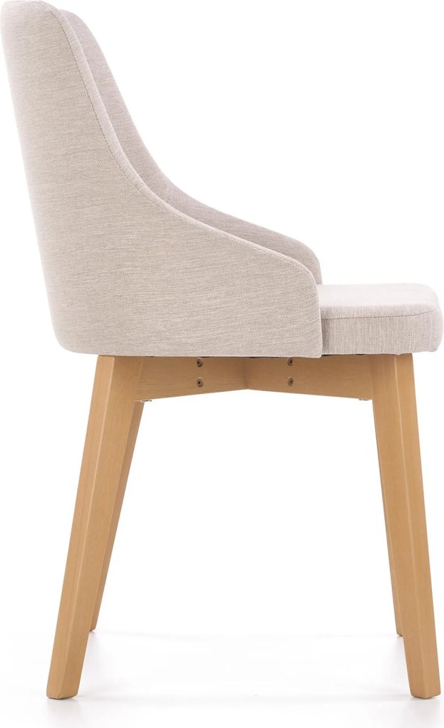 Wygodne krzesło na drewnianych nogach w kolorze dąb miodowy Toledo